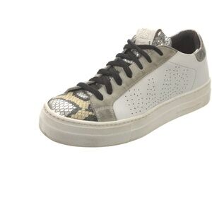 P448 Leather Animal Print Sneakers